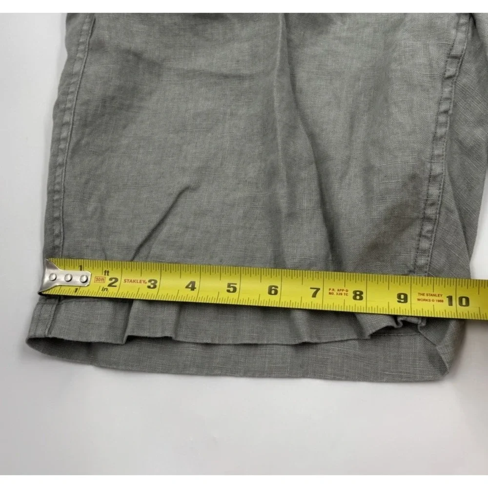 Carbon 2‎ Cobalt Men's 38 Gray Linen Flat Front Chino Shorts